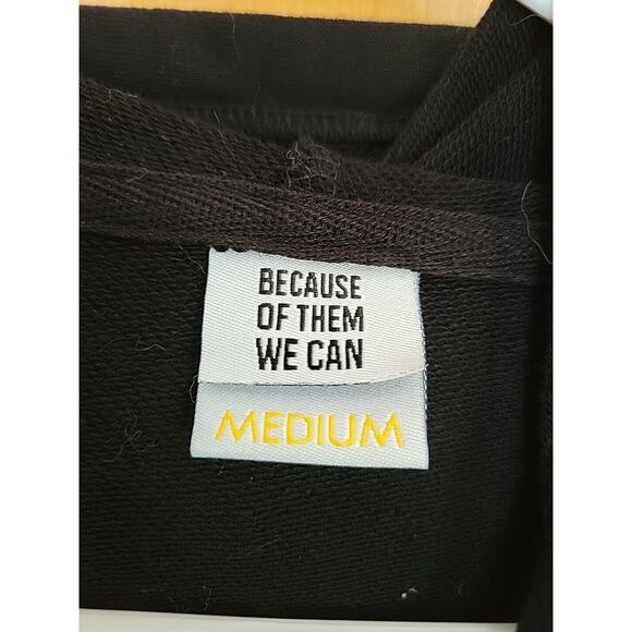Because Of Them We Can "Nobody's Free Until Everyone's Free" Zip Sweatshirt S - Picture 4 of 6